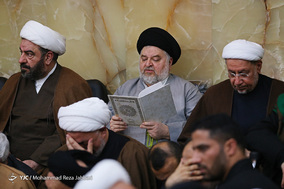 مراسم ترحیم آیت الله هاشمی شاهرودی در مسجد اعظم قم