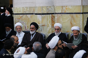 مراسم ترحیم آیت الله هاشمی شاهرودی در مسجد اعظم قم