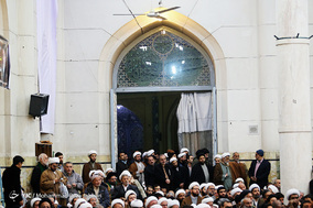 مراسم ترحیم آیت الله هاشمی شاهرودی در مسجد اعظم قم