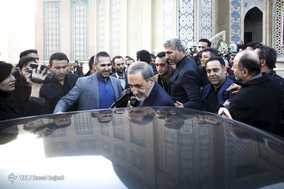 علی اکبر ولایتی، رئیس هیئت امنای دانشگاه آزاد اسلامی در حاشیه مراسم یادبود جانباختگان حادثه دانشگاه آزاد