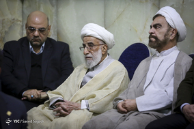 آیت الله احمد جنتی، دبیر شورای نگهبان در مراسم بزرگداشت آیت الله هاشمی شاهرودی