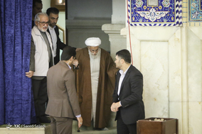 آیت الله احمد جنتی، رئیس مجلس خبرگان رهبری در نماز جمعه تهران - ۱۴ دی ۱۳۹۷
