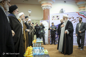 آیت‌الله محمدی گلپایگانی، رئیس دفتر مقام معظم رهبری در حاشیه آیین تکریم و معارفه رئیس مرکز رسیدگی به امور مساجد