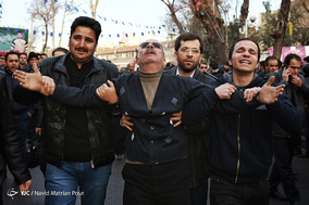 مراسم تشییع پیکر آتش نشان شهید 