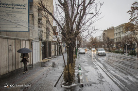 بارش شدید باران و تگرگ در تهران