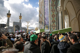 تشییع پیکر مطهر ۱۰ شهید دفاع مقدس و مدافع حرم در مشهد