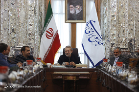 دیدار اعضای ستاد شورای عالی هماهنگی تبلیغات اسلامی با رئیس مجلس