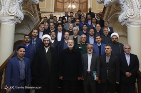 دیدار اعضای ستاد شورای عالی هماهنگی تبلیغات اسلامی با رئیس مجلس