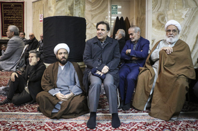 حضور عباس آخوندی، وزیر سابق راه و شهرسازی در مراسم تشییع پیکر مرحوم محمدنبی حبیبی