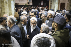 حضور حجت‌الاسلام علی‌اکبر ناطق نوری در مراسم تشییع پیکر مرحوم محمدنبی حبیبی