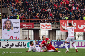 دیدار تیم‌های فوتبال سپید رود و پرسپولیس