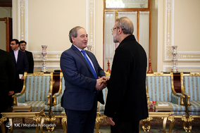 دیدار وزیر امور خارجه سوریه با علی لاریجانی