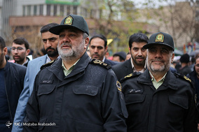 حضور سردار سرتیپ حسین اشتری فرمانده نیروی انتظامی و سردار حسین رحیمی رئیس پلیس فاتب در جشن ۲۲ بهمن چهل سالگی