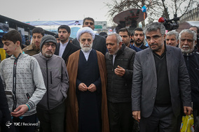 حضور حجت الاسلام محسنی اژه ای سخنگوی قوه قضائیه در جشن ۲۲ بهمن چهل سالگی