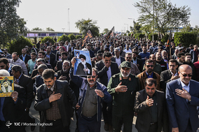تشییع پیکر شهید گمنام دفاع مقدس در اهواز‎