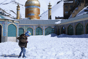 منظره برفی امامزاده داوود (ع)