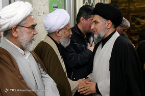 مراسم وداع با پیکر آیت الله مومن / قم