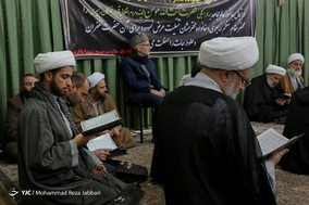 مراسم وداع با پیکر آیت الله مومن / قم