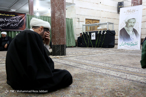 مراسم وداع با پیکر آیت الله مومن / قم
