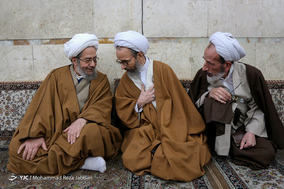 مراسم وداع با پیکر آیت الله مومن / قم