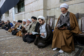 مراسم وداع با پیکر آیت الله مومن / قم