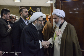 حضور آیت اله آملی لاریجانی بزرگداشت آیت الله محمد مؤمن
