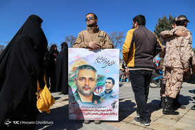 استقبال از پیکر شهید مدافع حرم «حمید محمدرضایی»