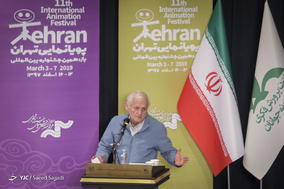سخنرانی اکبر عالمی، پژوهشگر صاحب نام سینمای ایران در مراسم اختتامیه یازدهمین جشنواره بین‌المللی پویانمایی تهران