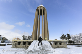 بارش سنگین برف در همدان