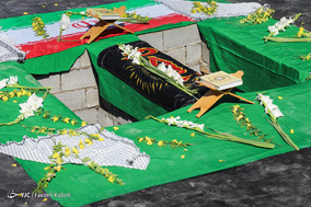 تشییع پیکر پاک ۲ شهید گمنام جنگ تحمیلی در گرگان