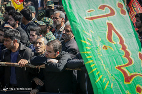 تشییع پیکر پاک ۲ شهید گمنام جنگ تحمیلی در گرگان