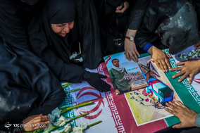 تشییع پیکر پاک ۲ شهید گمنام جنگ تحمیلی در گرگان