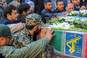 تشییع پیکر پاک ۲ شهید گمنام جنگ تحمیلی در گرگان