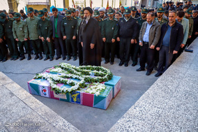 تشییع پیکر پاک ۲ شهید گمنام جنگ تحمیلی در گرگان