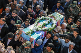 تشییع پیکر پاک ۲ شهید گمنام جنگ تحمیلی در گرگان
