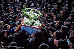 تشییع پیکر پاک ۲ شهید گمنام جنگ تحمیلی در گرگان