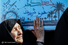 تشییع پیکر پاک ۲ شهید گمنام جنگ تحمیلی در گرگان