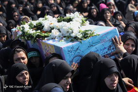 تشییع پیکر پاک ۲ شهید گمنام جنگ تحمیلی در گرگان