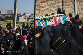 تشییع پیکر پاک ۲ شهید گمنام جنگ تحمیلی در گرگان