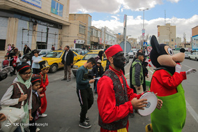 شادپیمایی نوروزی در استقبال از بهار در ابهر