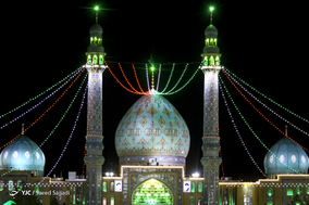 لحظه تحویل سال ۱۳۹۸ در مسجد مقدس جمکران