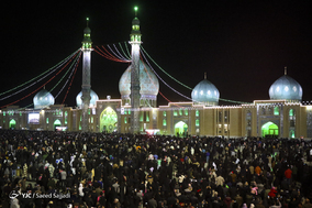 لحظه تحویل سال ۱۳۹۸ در مسجد مقدس جمکران