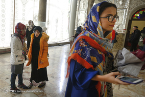 مسافران نوروزی در کاخ گلستان
