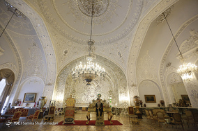 مسافران نوروزی در کاخ گلستان