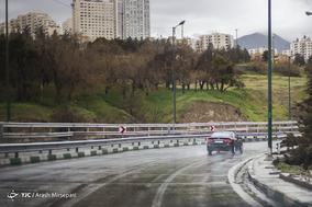 بارش باران تُند بهاری در تهران