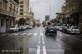 بارش باران تُند بهاری در تهران