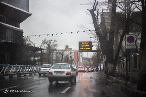 بارش باران تُند بهاری در تهران