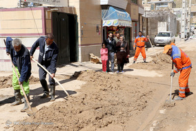 پاکسازی شهرک سیل زده سعدی_شیراز