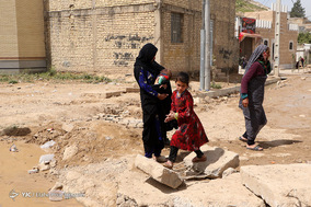 محله سعدی سیل زده شیراز