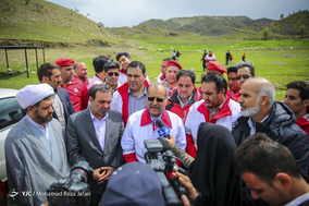 حضور دبیرکل جمعیت هلال احمر کشور در دورود استان لرستان